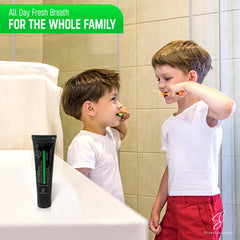 Mint leaves with toothpaste texture for fresh breath