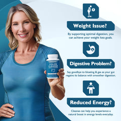 Colon detox pills bottle close-up