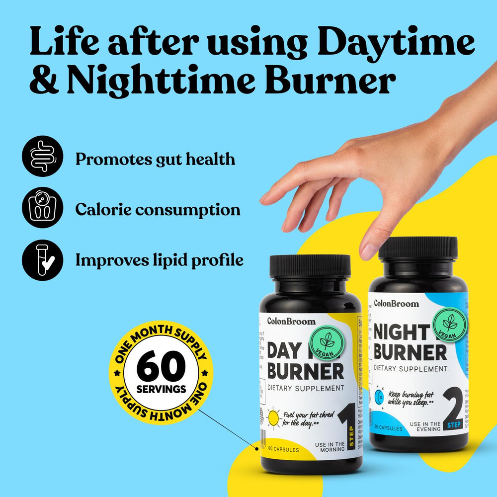 ColonBroom Night Burner vegan capsules for overnight weight support