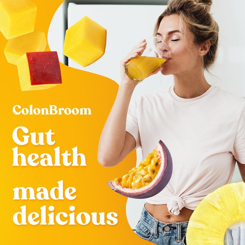 Prepared ColonBroom drink in a glass with tropical fruits flavor