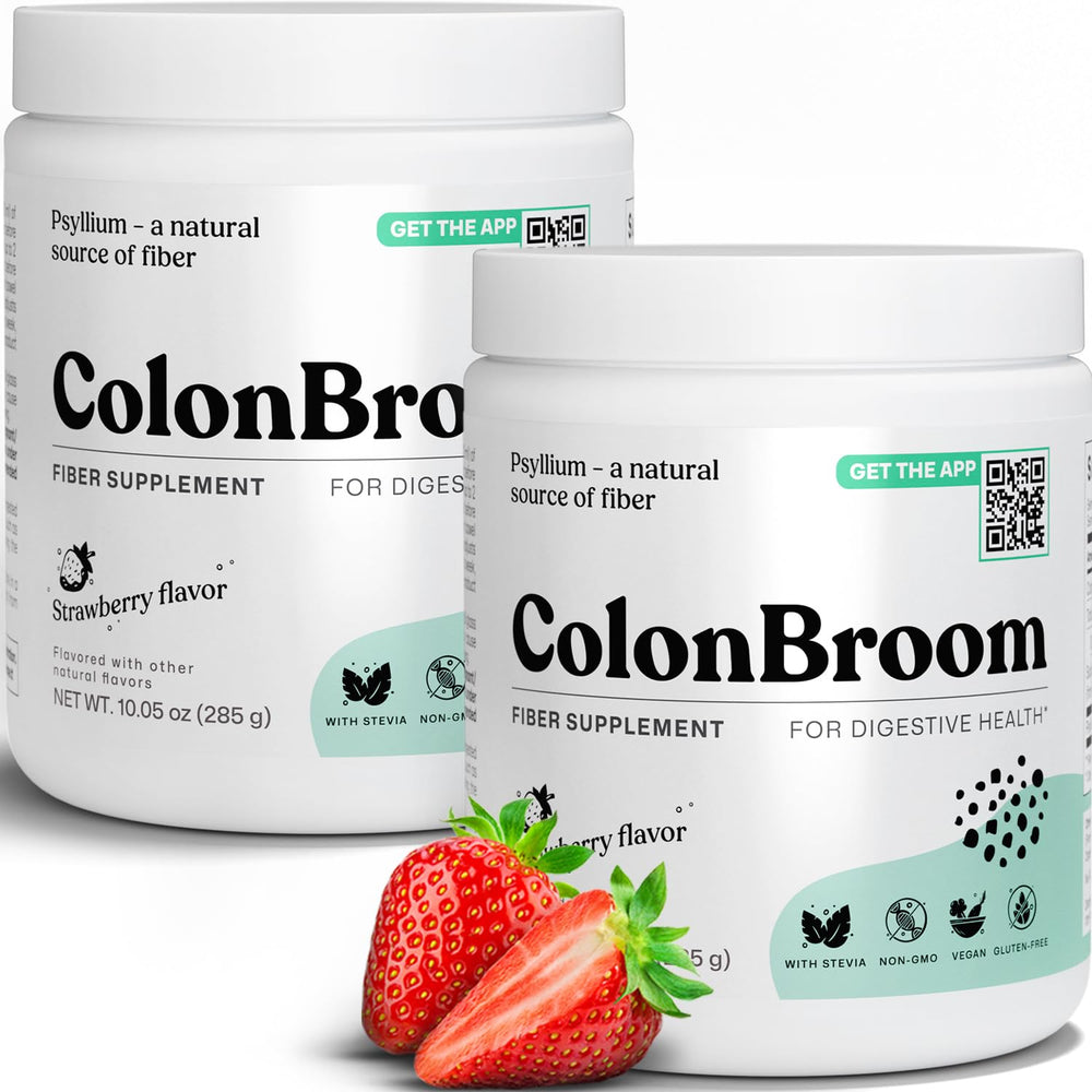 ColonBroom Psyllium Husk Powder Strawberry front label