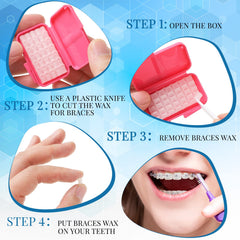 Colorful storage case for orthodontic wax