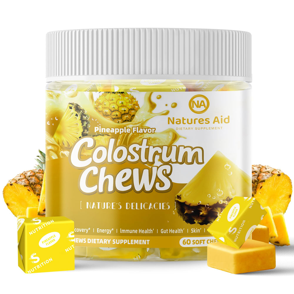 Colostrum chews with probiotics in pineapple flavor – 60 servings