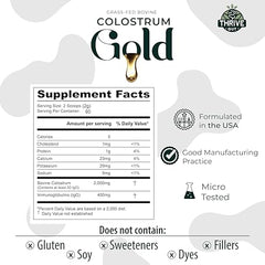 Daily use friendly unflavored colostrum powder