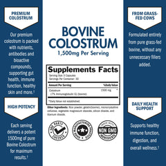 Colostrum with 7% IgG, non-GMO and gluten-free