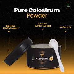 Instant mix: colostrum powder dissolving in water