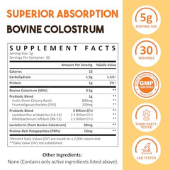 Serving scoop with powder and nutrition facts