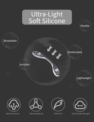 Close up of soft silicone eyeglasses nose pads