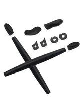 Combine8 earsocks and nose pads kit for Oakley Juliet sunglasses in black - front view
