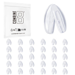 Combine8 clear soft silicone eyeglass nose pads (30 pairs) for glasses and sunglasses