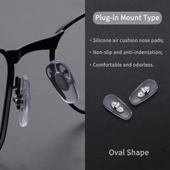Close-up of clear replacement nose pad for glasses
