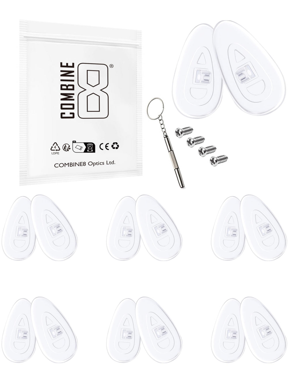 Combine8 nose pads kit for Oakley Tincup, Savitar, Conductor OO4106 and Deadbolt