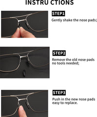 Pair of sunglasses showing comfortable nose pads by Combine8