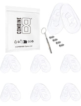 Combine8 clear teardrop silicone nose pads - 6 pairs