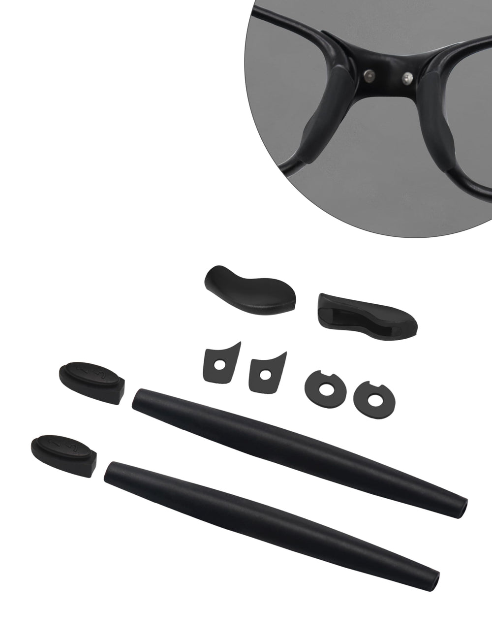 Easy installation of Combine8 nosepads and earsocks into Oakley Juliet frame