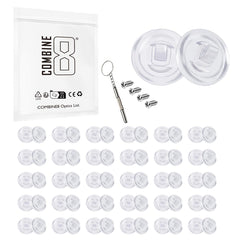 Combine8 Eyeglass Nose Pads – 30 Pairs Round Clear Soft Silicone Anti-Slip with Tools