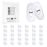 Close-up of Combine8 clear hard plastic Ray-Ban nose pads