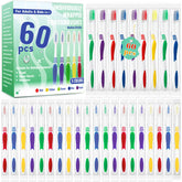 60 individually wrapped disposable toothbrushes in a bulk pack