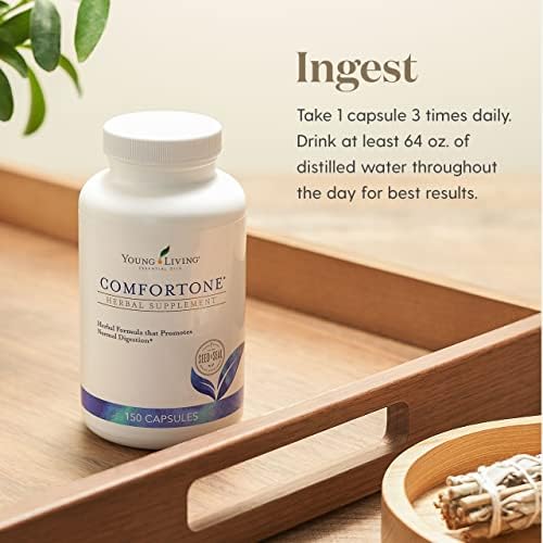 ComforTone capsules highlighting digestive support and essential oils