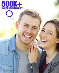Comfortable fit whitening strips on teeth