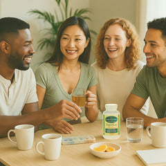 Lifestyle image promoting natural digestive health with SuperLax