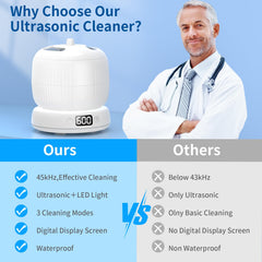 Compact portable dental cleaner for home or travel