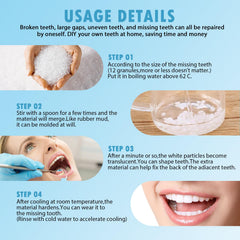 Compact and portable design of the Tooth Repair Kit.