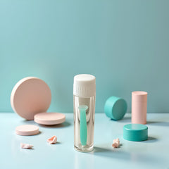 Compact travel-friendly lens care tool in green