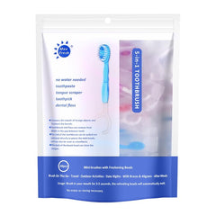Portable travel toothbrush set in a small purse or bag