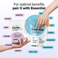 Complement ForHer single serving spoon measuring recommended dose