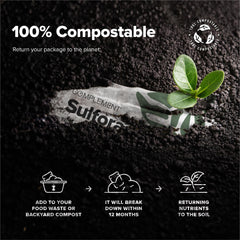 Minimalistic product photo on a white background with packaging