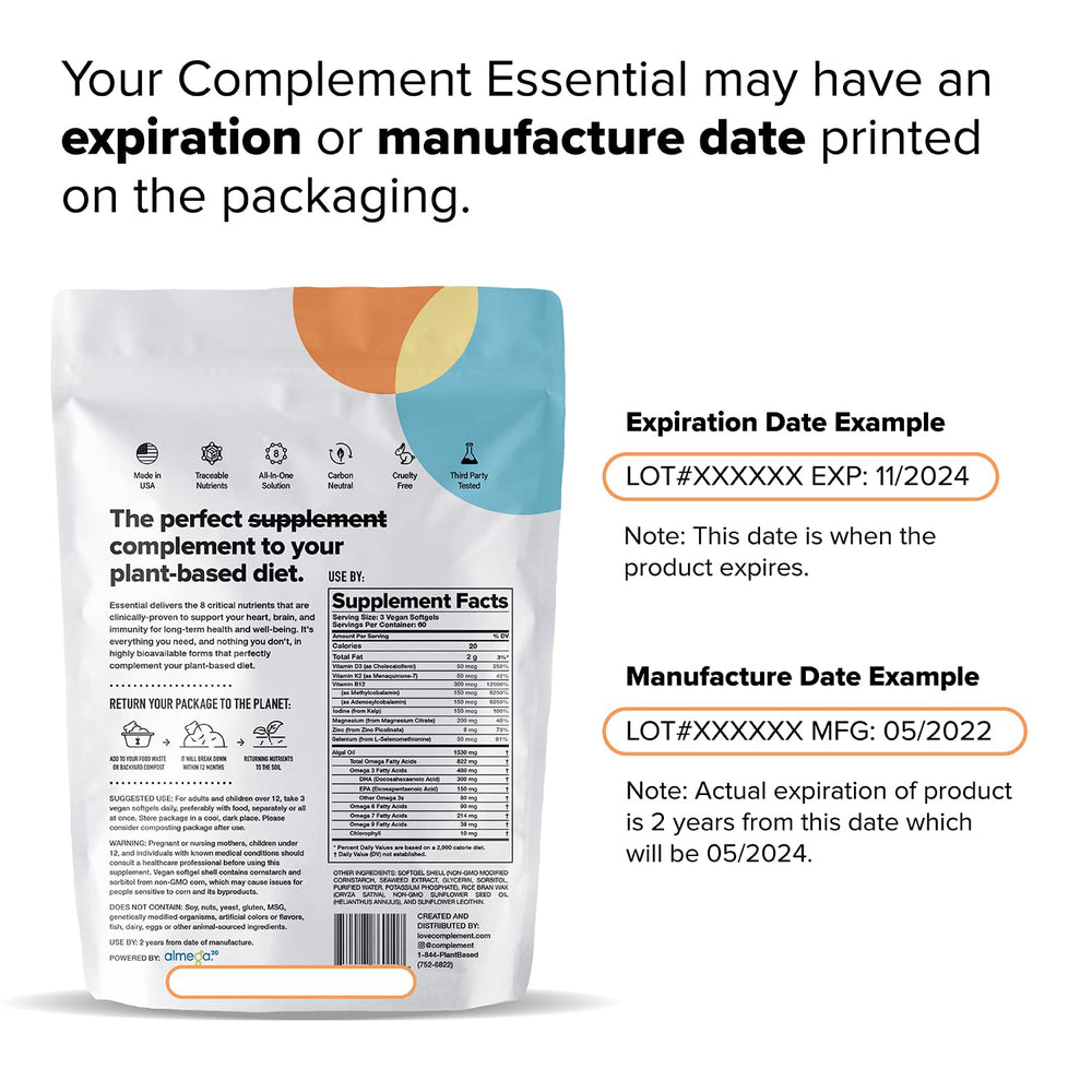 Easy daily dosing instruction with 3 capsules