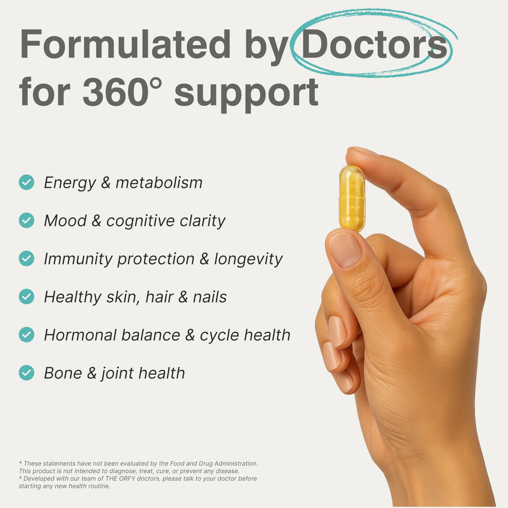Supplement facts panel of the multivitamin