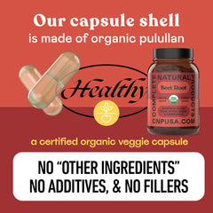 Complete Natural Products ingredient scoop with organic beet showcases simple whole-plant nutrition.