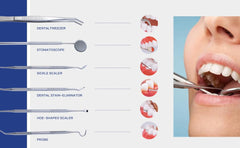 Durable stainless steel oral care tools for teeth cleaning