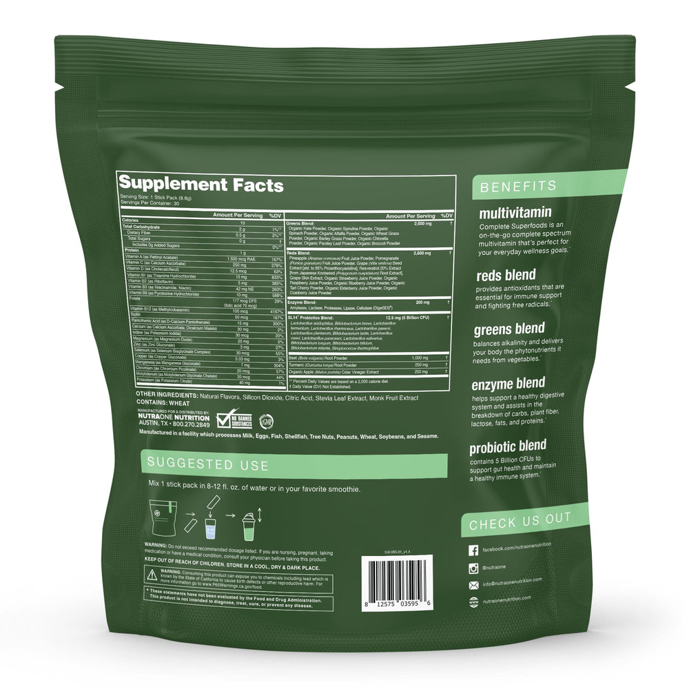 Complete Spectrum Multivitamin front label