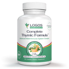 Ingredient list for Complete Thymic Formula showing thymus glandular extracts