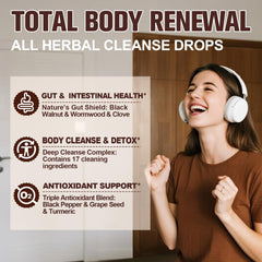 Label highlighting detox and digestive support benefits