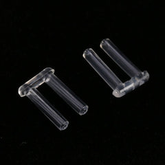 Rimless glasses repair kit components showing sleeves and tools