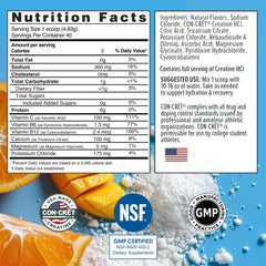 Front view of CON-CRET Hydration electrolyte powder canister Citrus Mango