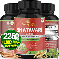 Cona Nature Shatavari capsules with Ashwagandha and Brahmi illustration