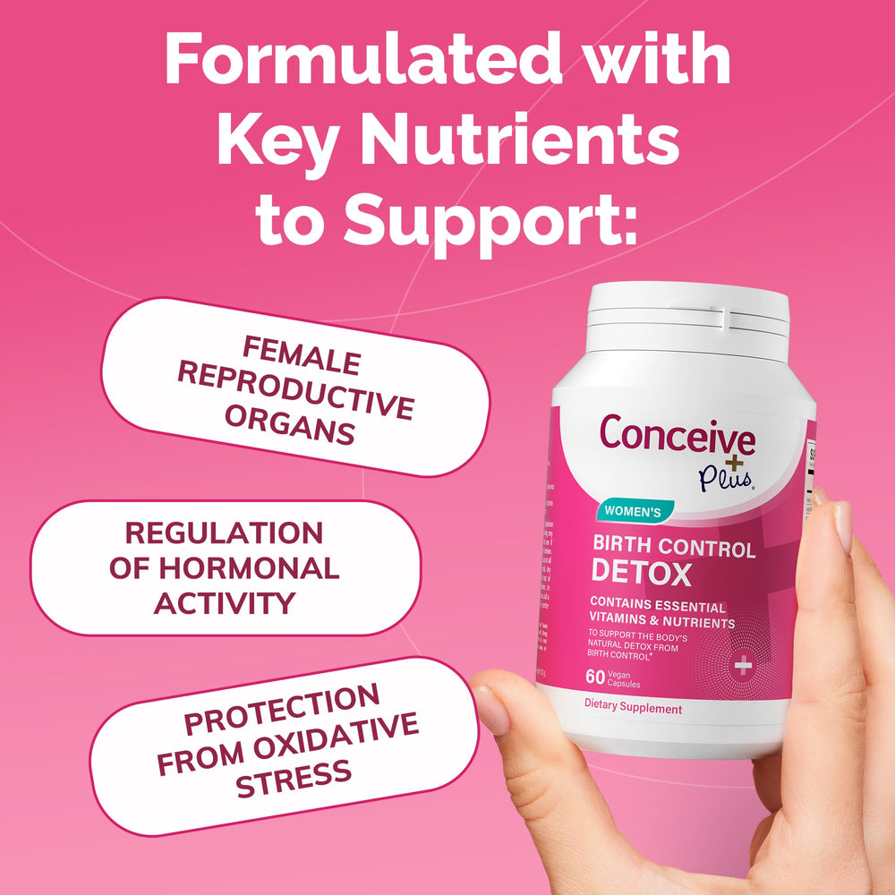 Conceive Plus tablets close-up highlight prenatal nutrients for healthy conceiving