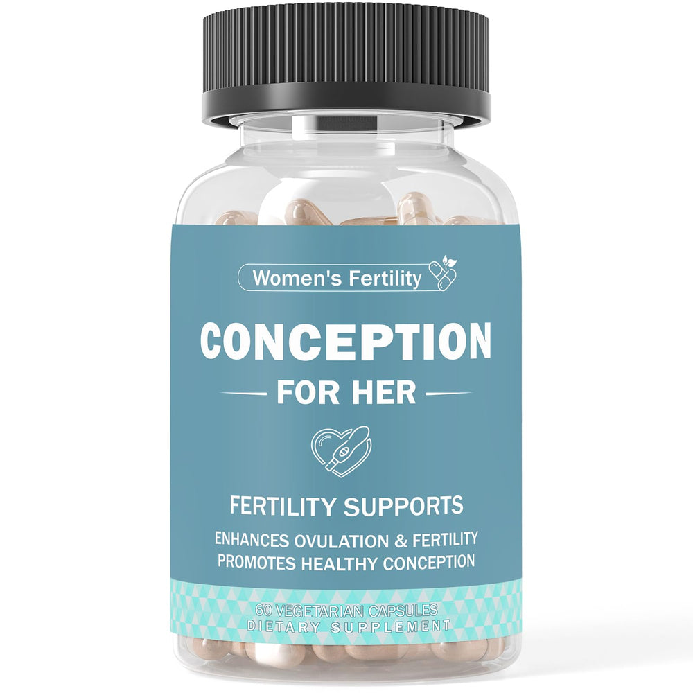 Bottle of Conception Fertility Supplement for Women with 60 vegetarian capsules
