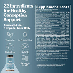 Prenatal vitamin blend close-up with Myo-Inositol and Folate