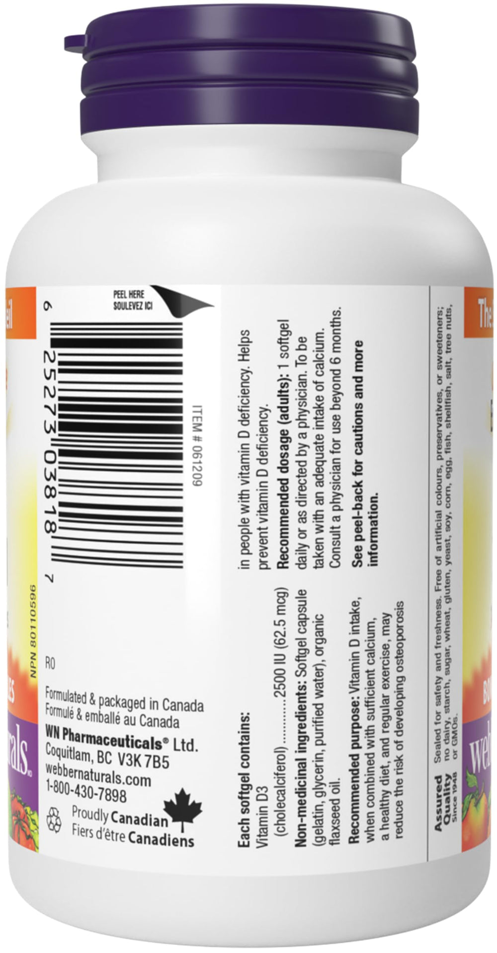 ConfettiWOW branding on Vitamin D3 packaging