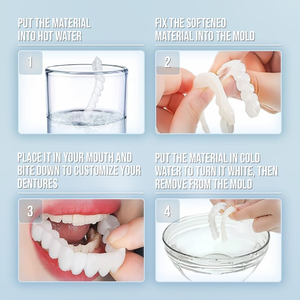 Person with a confident smile wearing dentures