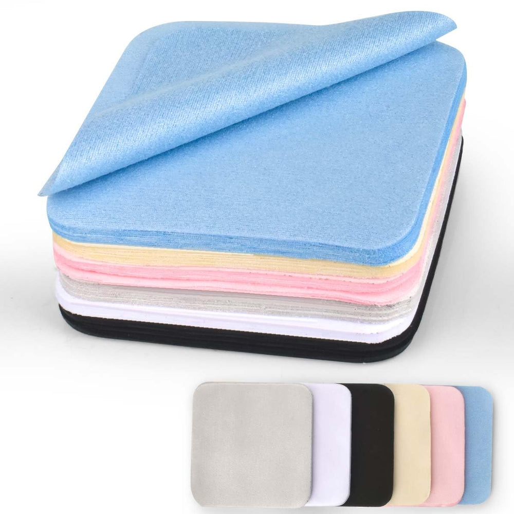 CONLI 60-pack suede microfiber cleaning cloths in 8x8 cm size, assorted colors