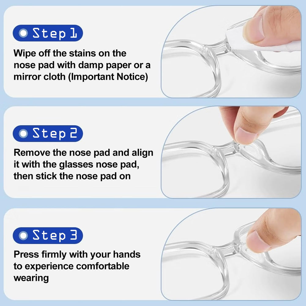 Packaging showing 10 pairs of Consss nose pads for eyewear