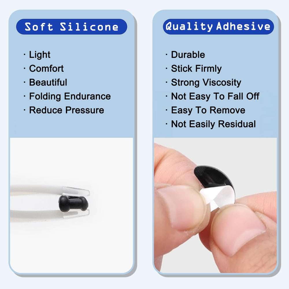 Frames compatibility: nose pads suited for plastic and metal glasses