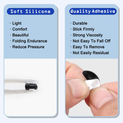 Frames compatibility: nose pads suited for plastic and metal glasses